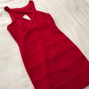Red bodycon dress